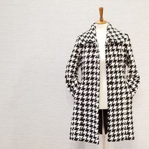 Calvin Klein Houndstooth Wool Coat